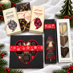 Fyldte chokolader, juletræer, hjerter & mandler