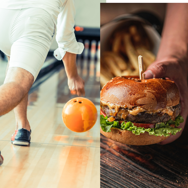 Burger og Bowling for 4 personer