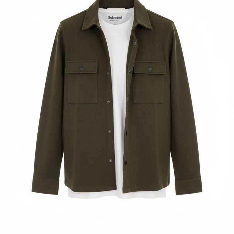 SELECTED Overshirt Grøn + SELECTED T-Shirt