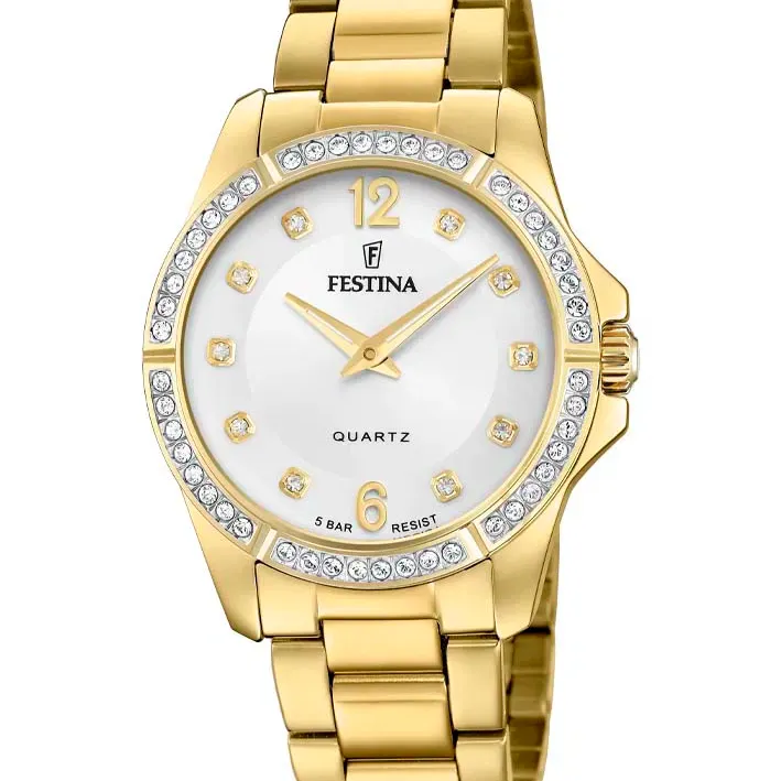 Festina Mademoiselle – Elegant dameur med dobbel finish og krystaller